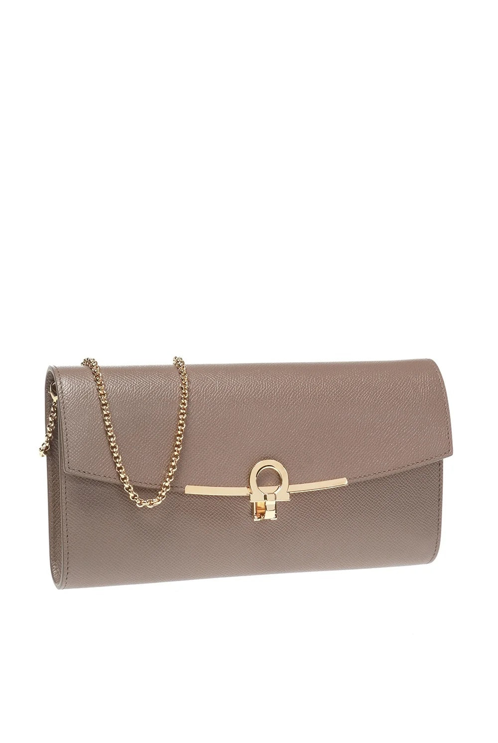 SALVATORE FERRAGAMO MINI GANCINI LEATHER CHAIN BAG