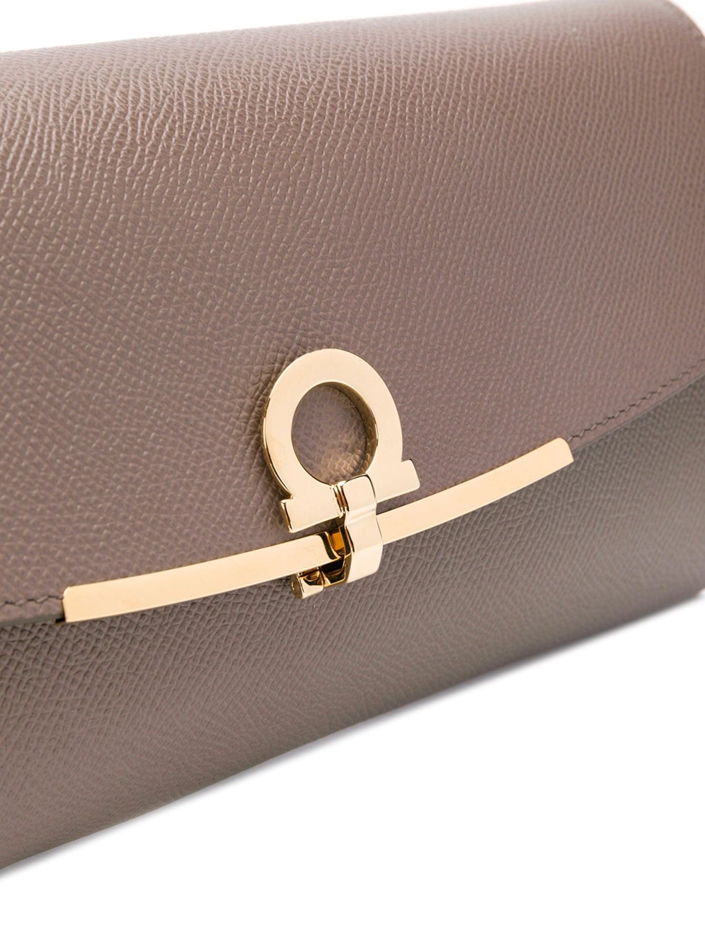 SALVATORE FERRAGAMO MINI GANCINI LEATHER CHAIN BAG