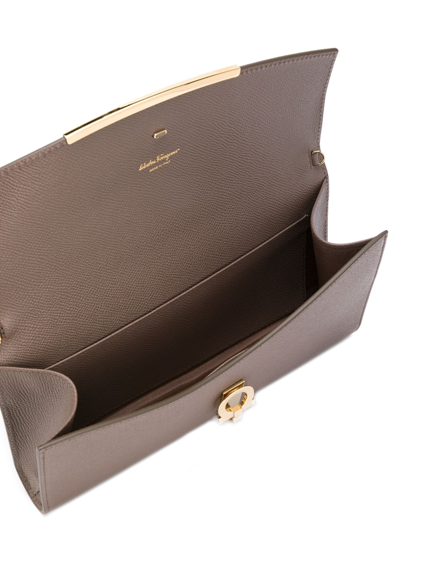 SALVATORE FERRAGAMO MINI GANCINI LEATHER CHAIN BAG