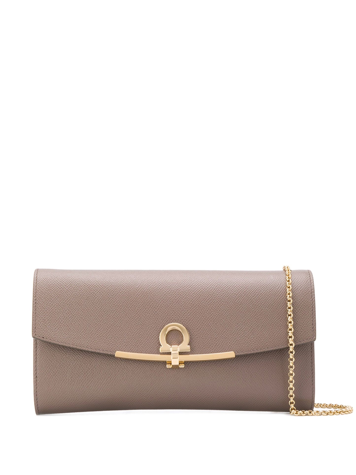 SALVATORE FERRAGAMO MINI GANCINI LEATHER CHAIN BAG