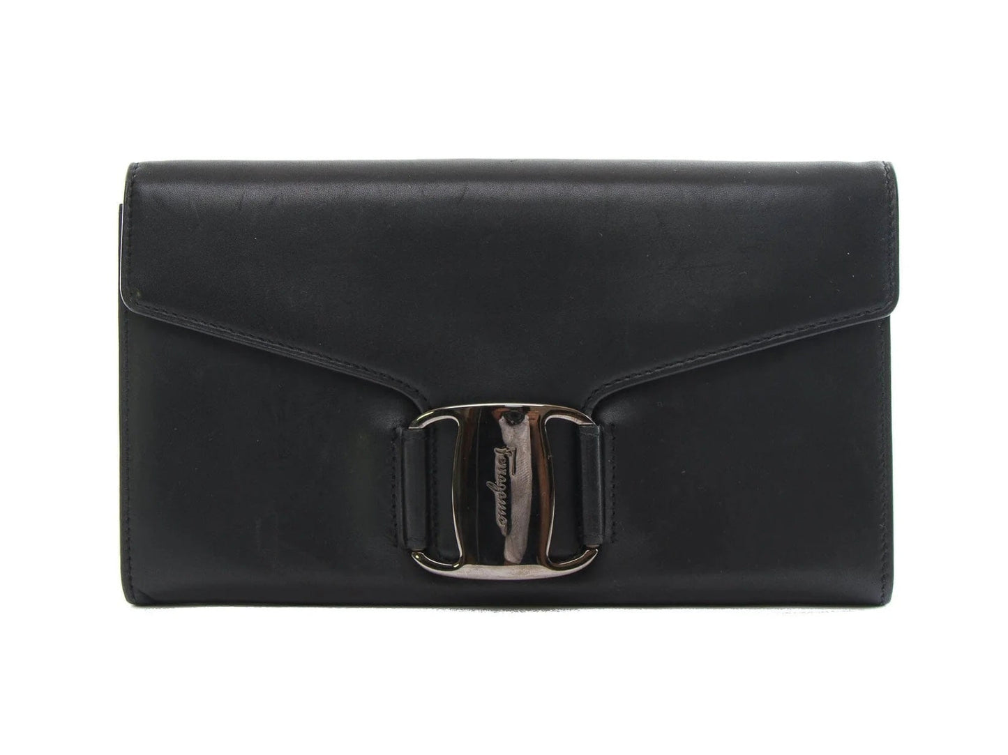 FERRAGAMO VARA CALFSKIN LEATHER LONG WALLET
