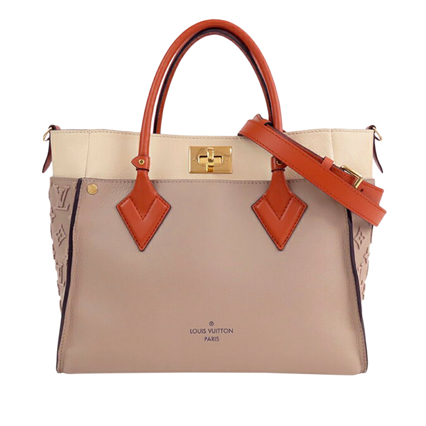 Louis Vuitton On My Side MM Beige Calfskin