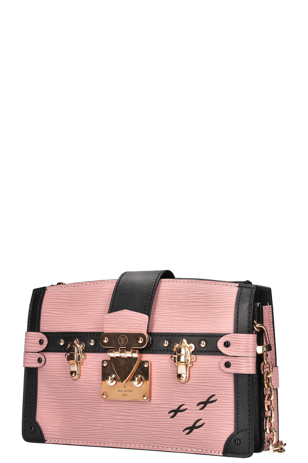 LOUIS VUITTON Trunk Clutch Epi Pink
