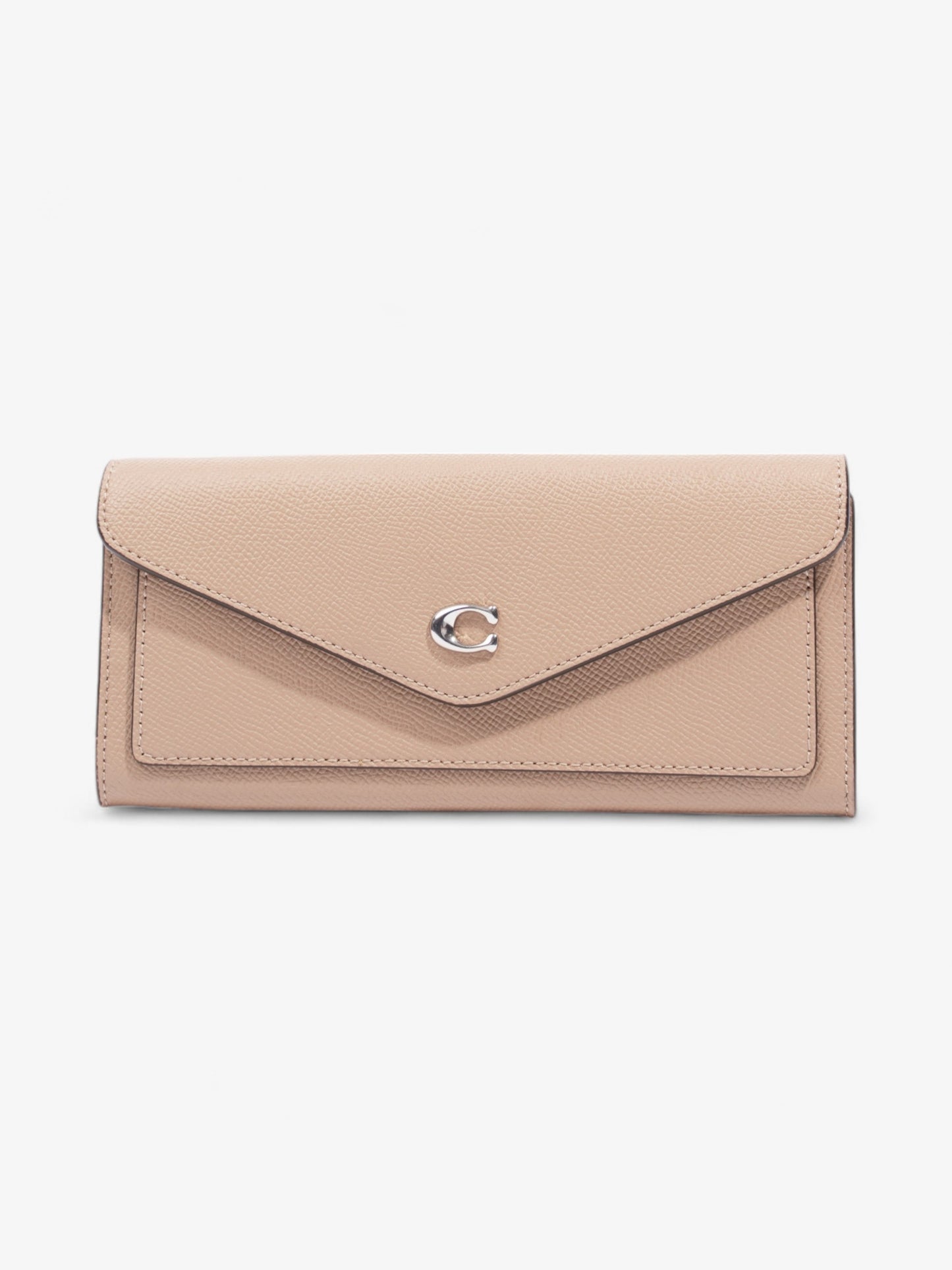 Coach Wyn Long Wallet Beige Leather