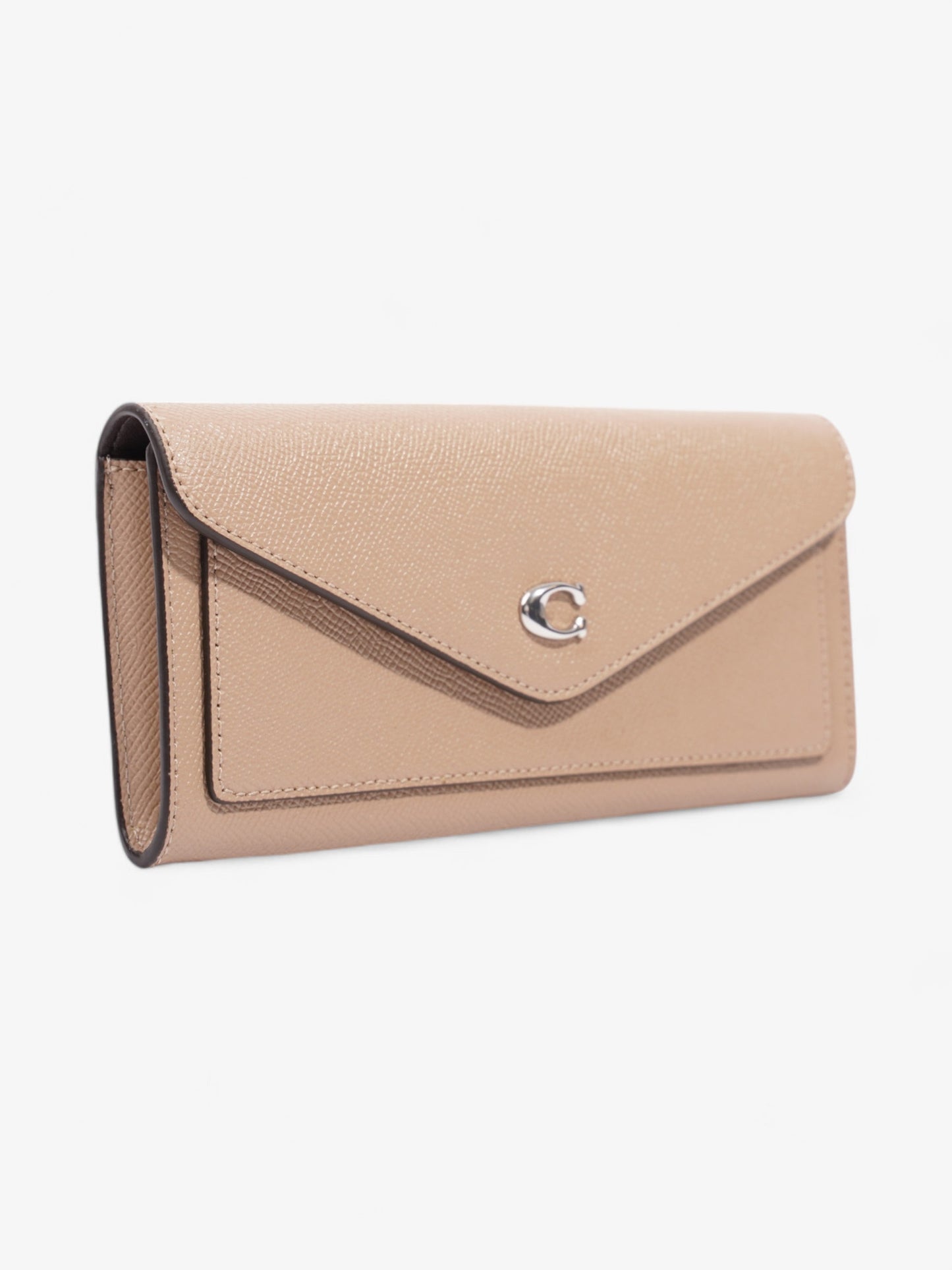 Coach Wyn Long Wallet Beige Leather