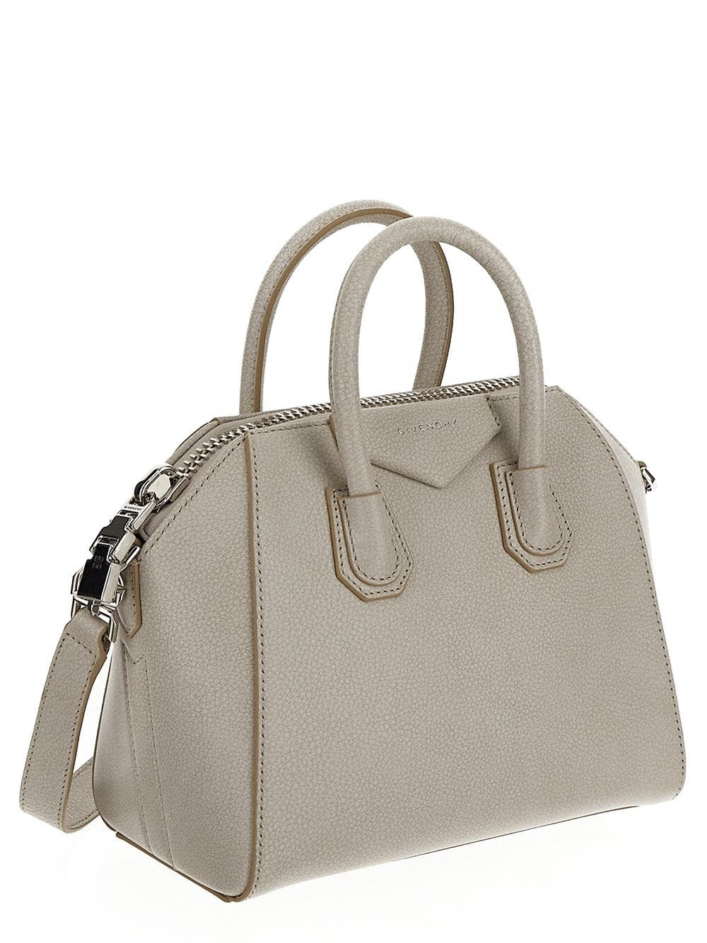 GIVENCHY AGED LEATHER MINI ANTIGONA TOP-HANDLE BAG