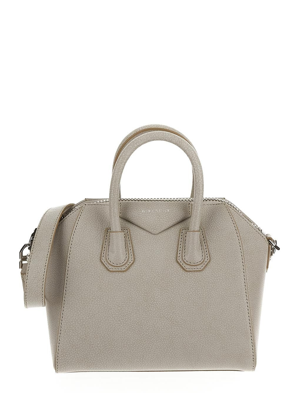 GIVENCHY AGED LEATHER MINI ANTIGONA TOP-HANDLE BAG