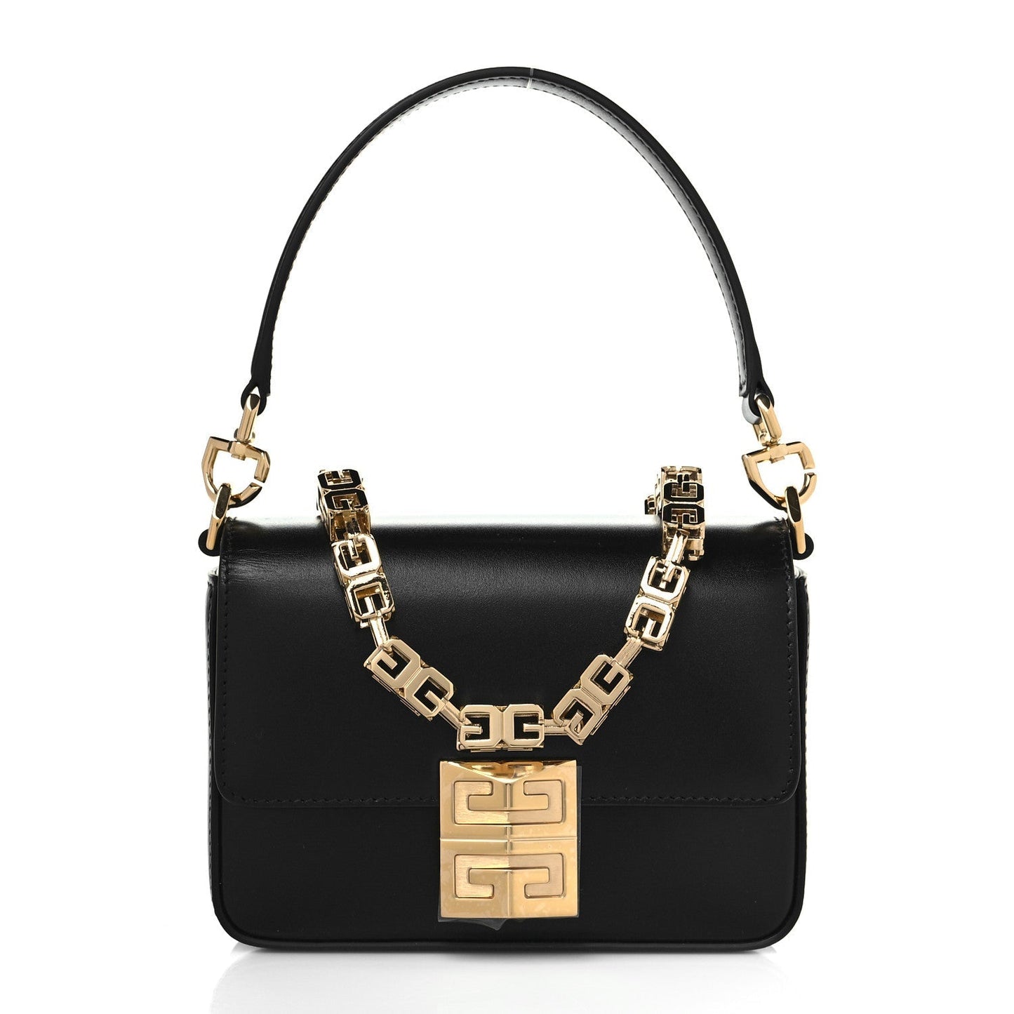 GIVENCHY BOX CALFSKIN SMALL 4G CUBE CHAIN CROSSBODY BAG