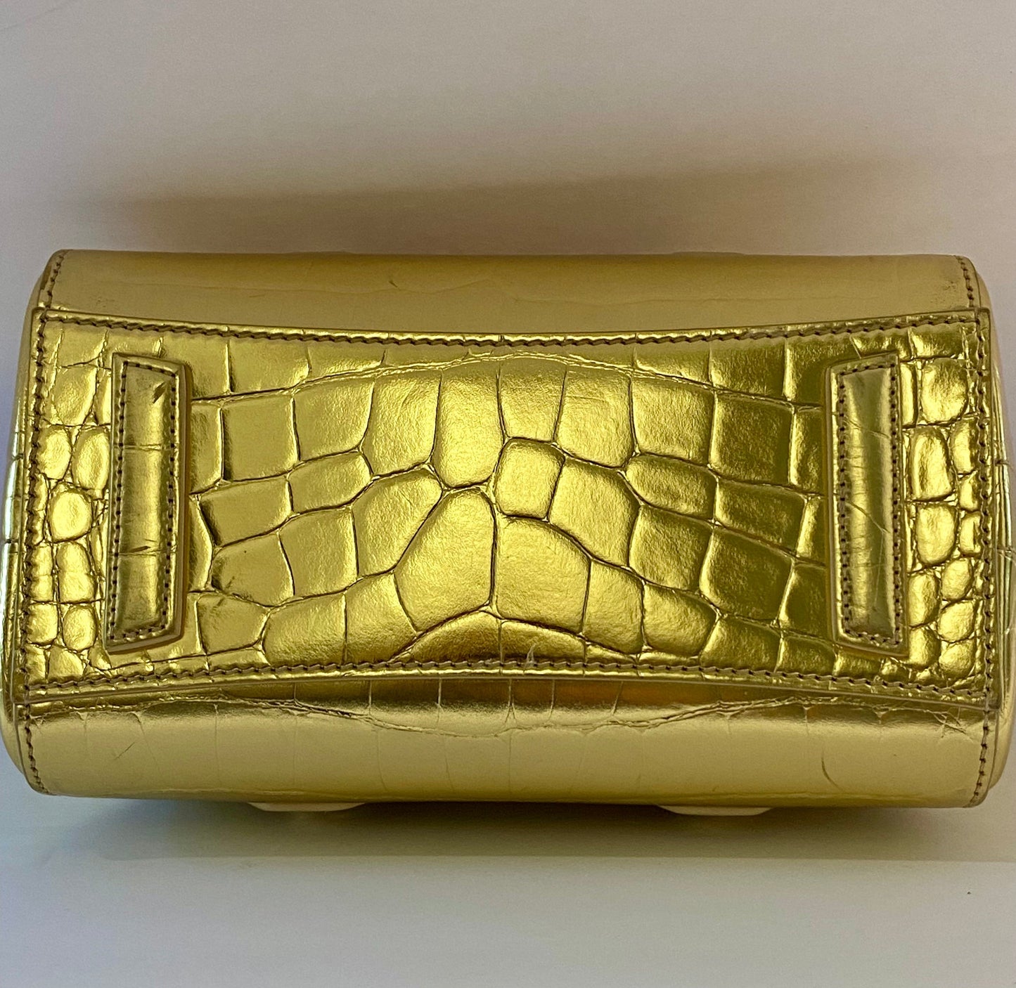 GIVENCHY CALFSKIN CROC EMBOSSED MINI LOCK ANTIGONA BAG