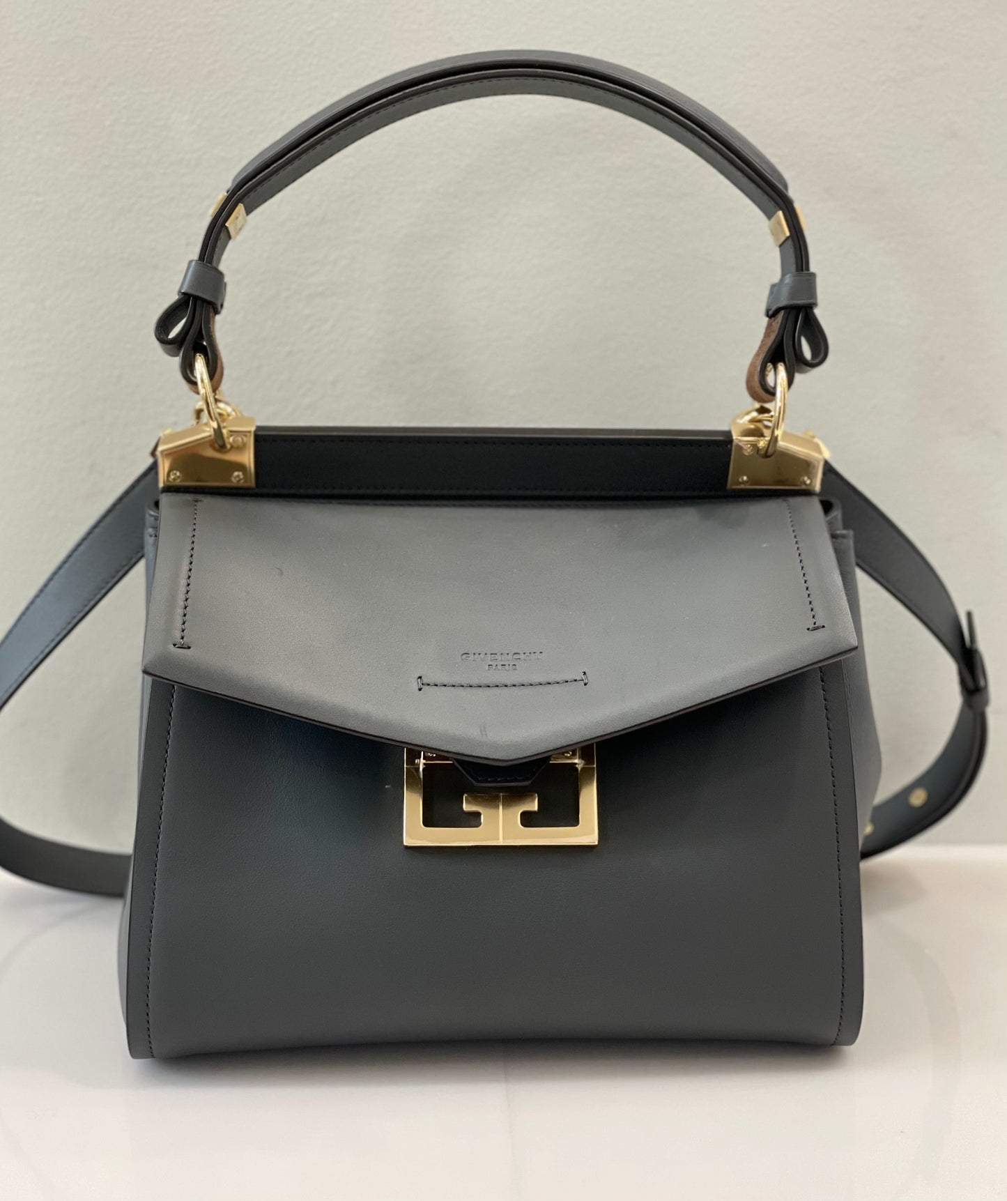 GIVENCHY CALFSKIN LEATHER SMALL MYSTIC SHOULDER BAG
