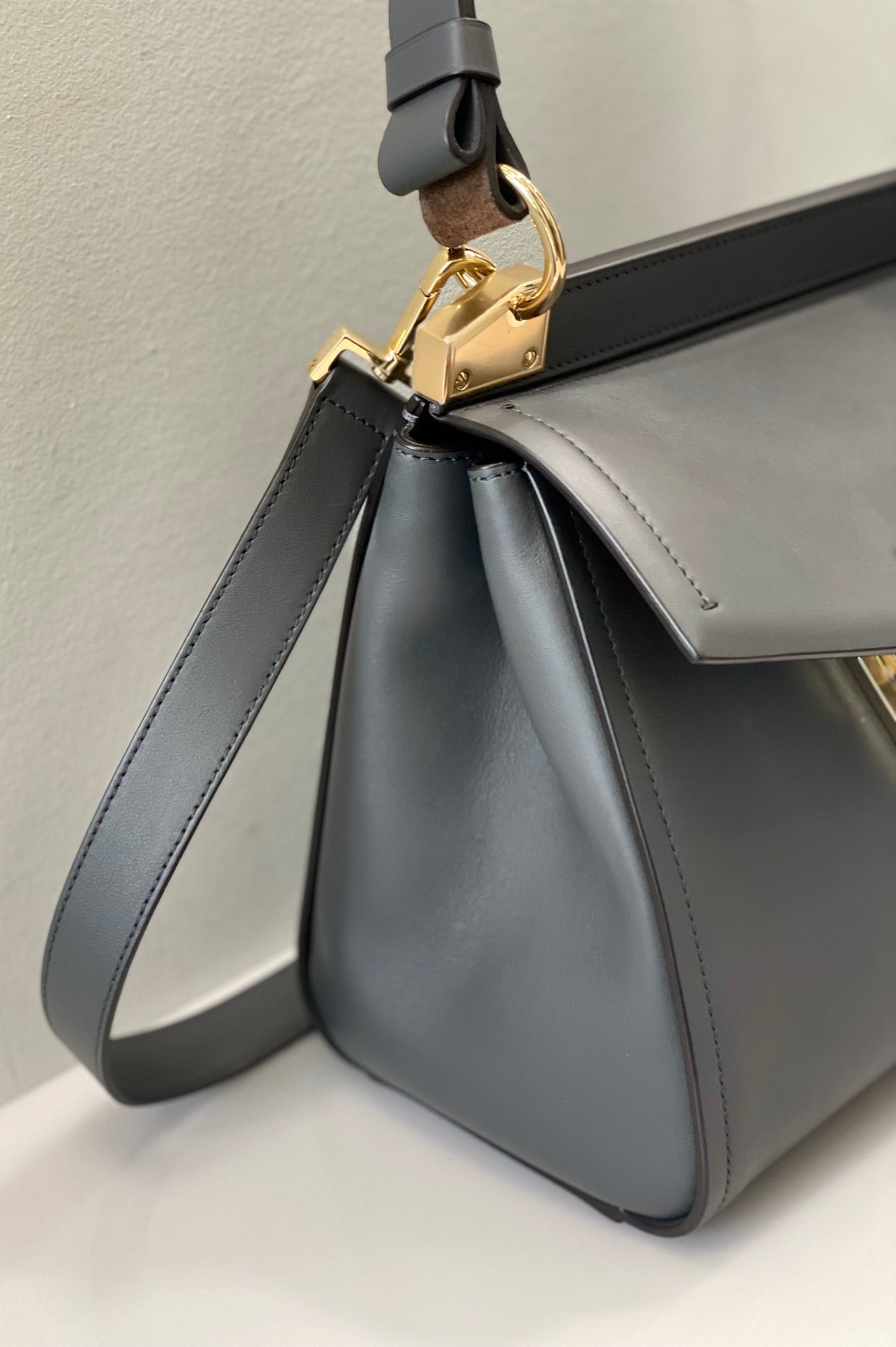 GIVENCHY CALFSKIN LEATHER SMALL MYSTIC SHOULDER BAG