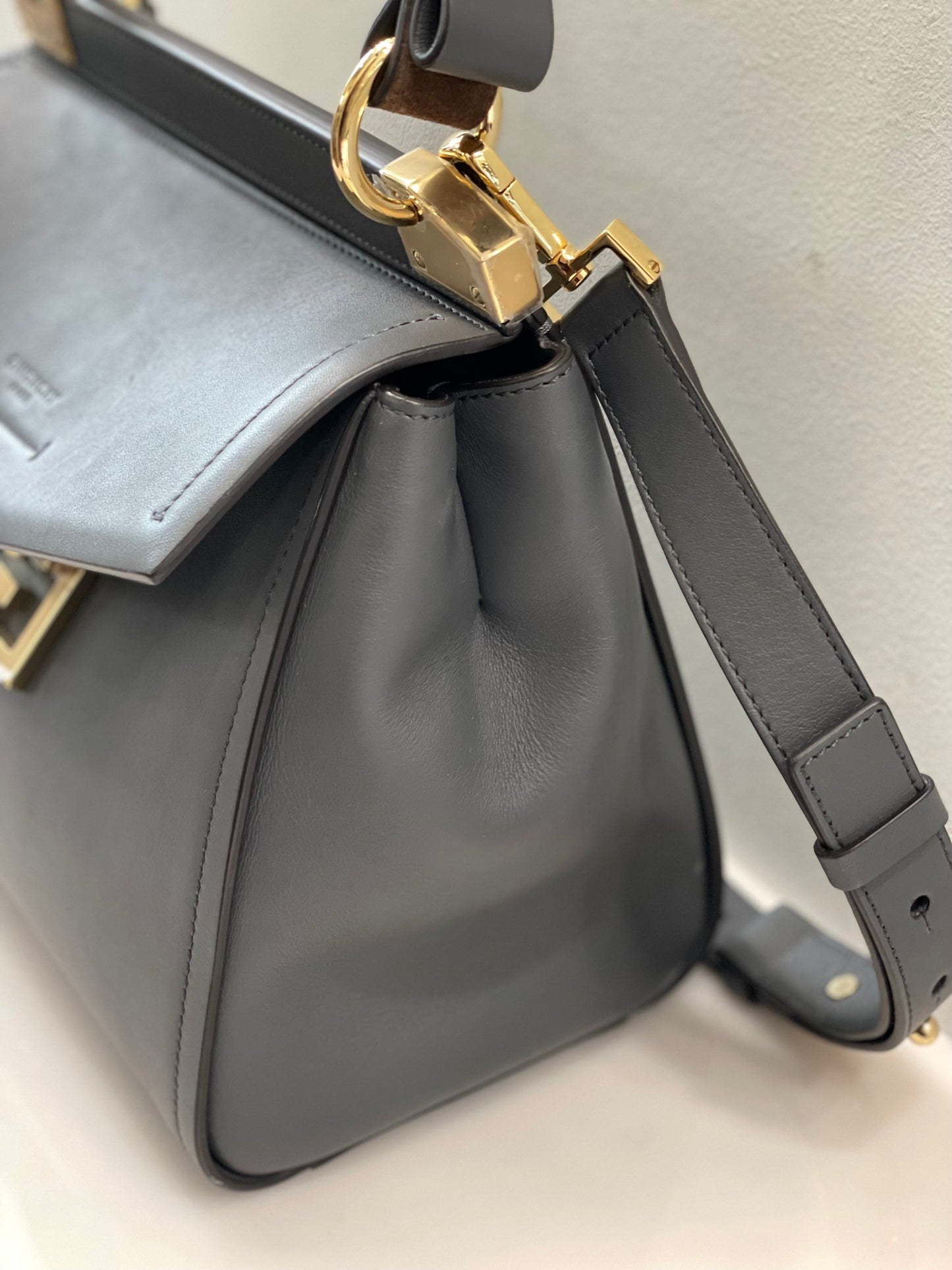GIVENCHY CALFSKIN LEATHER SMALL MYSTIC SHOULDER BAG