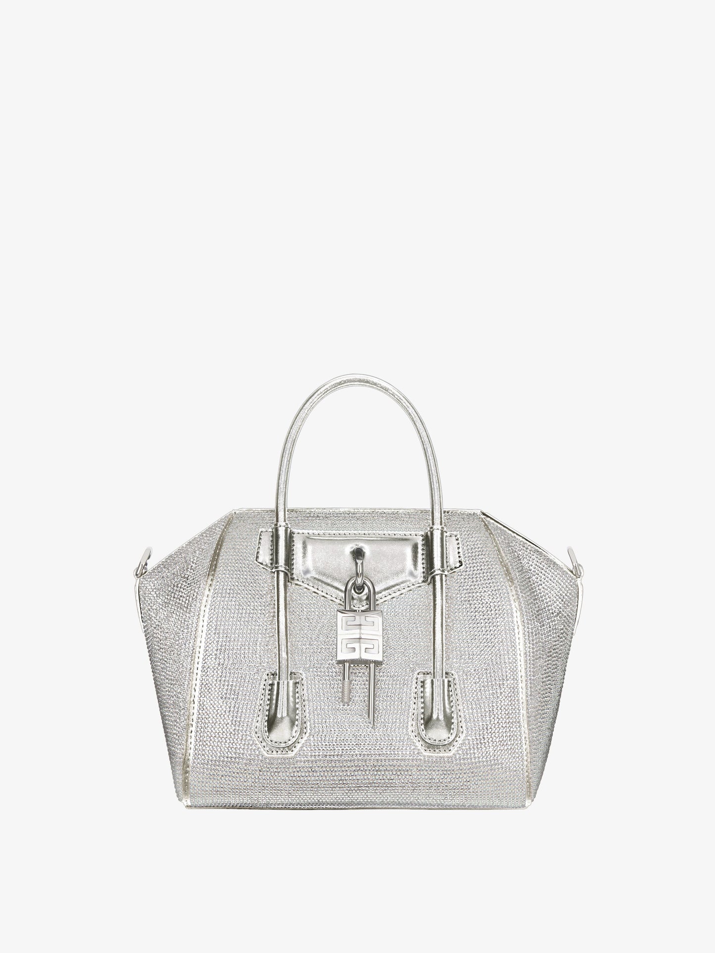 GIVENVHY CRYSTAL EMBELLISHED MINI LOCK ANTIGONA SHOULDER BAG