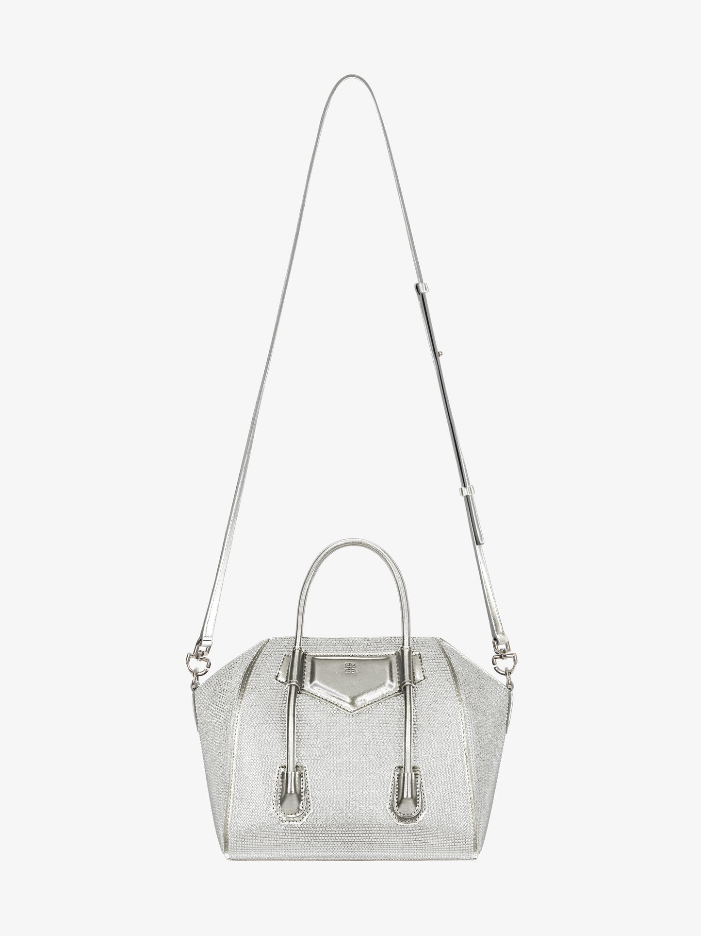GIVENVHY CRYSTAL EMBELLISHED MINI LOCK ANTIGONA SHOULDER BAG