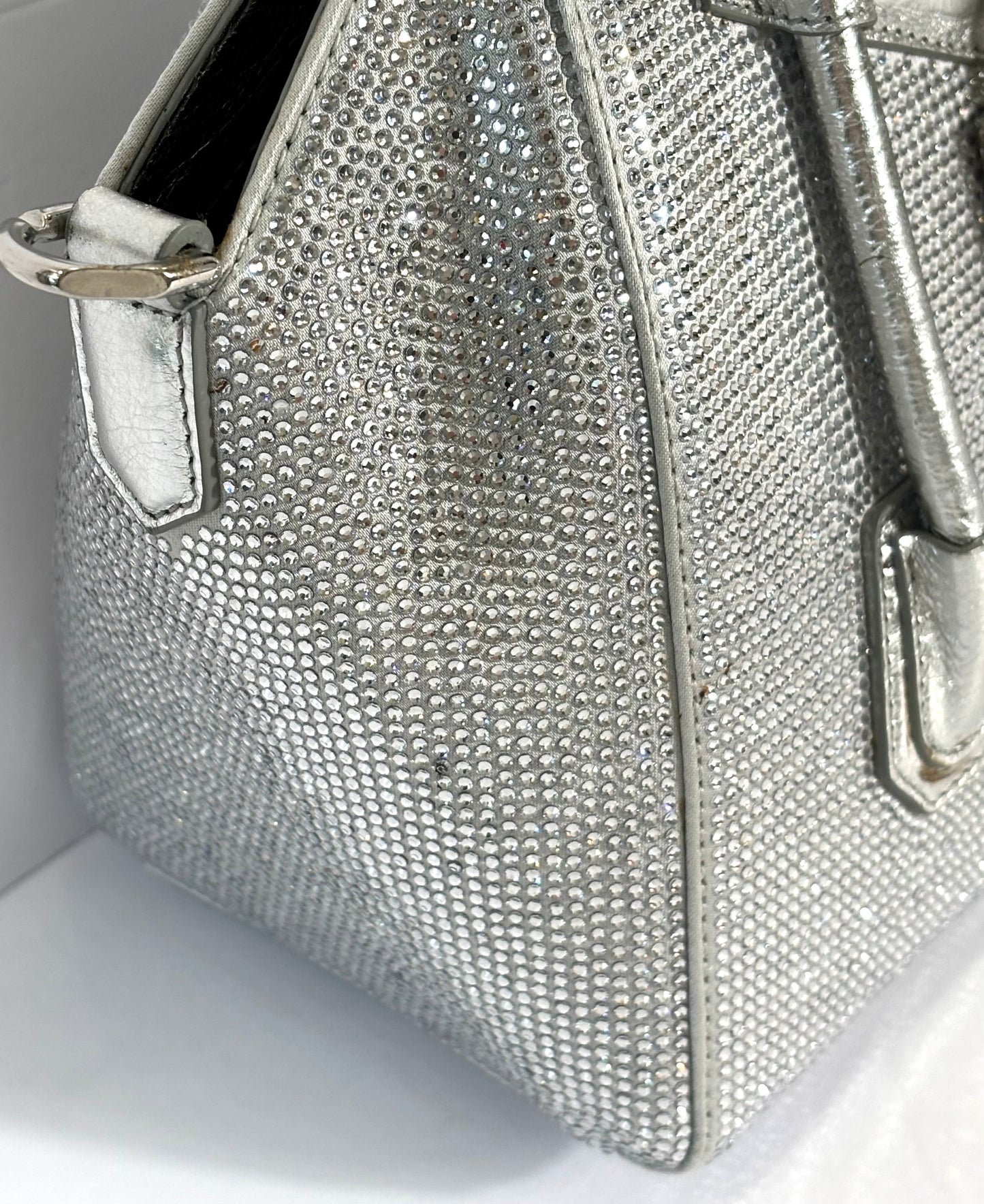 GIVENVHY CRYSTAL EMBELLISHED MINI LOCK ANTIGONA SHOULDER BAG