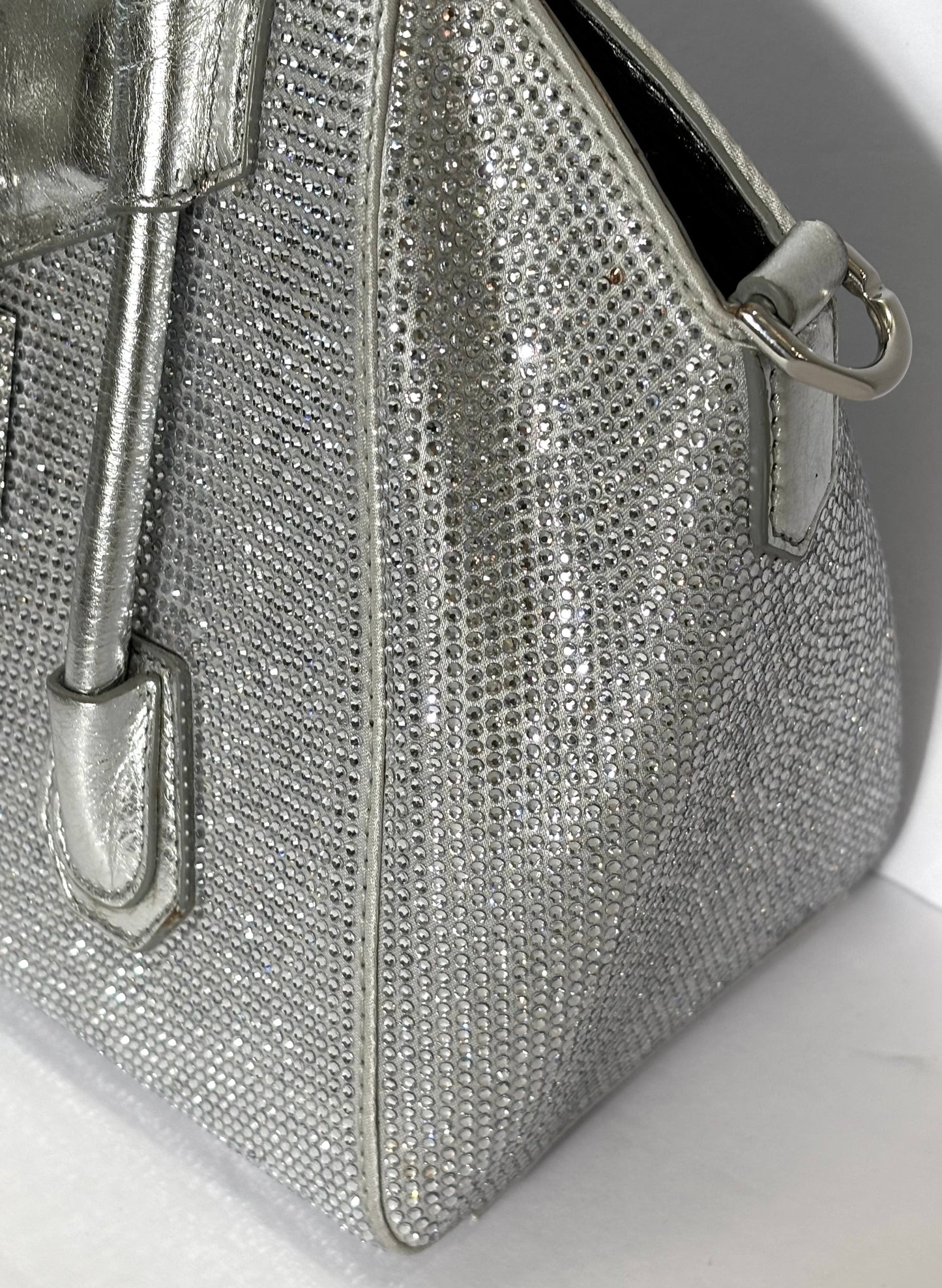 GIVENVHY CRYSTAL EMBELLISHED MINI LOCK ANTIGONA SHOULDER BAG