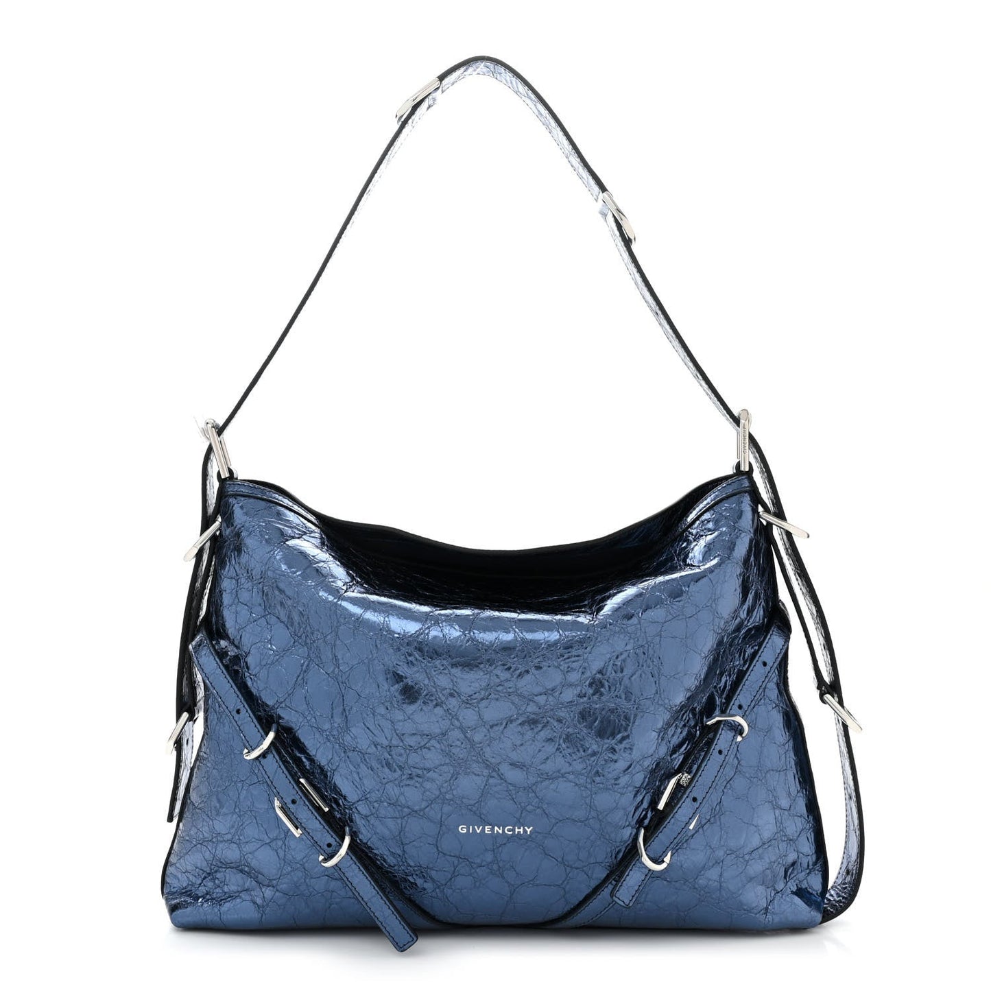 GIVENCHY METALLIC CALFSKIN LEATHER MEDIUM VOYOU BAG