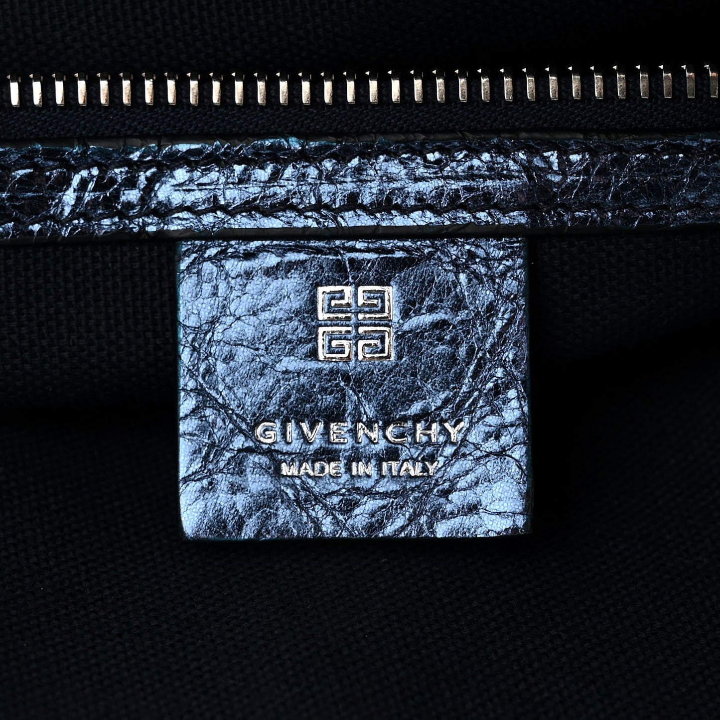 GIVENCHY METALLIC CALFSKIN LEATHER MEDIUM VOYOU BAG
