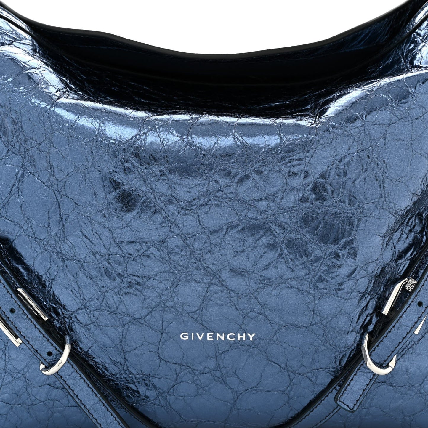 GIVENCHY METALLIC CALFSKIN LEATHER MEDIUM VOYOU BAG