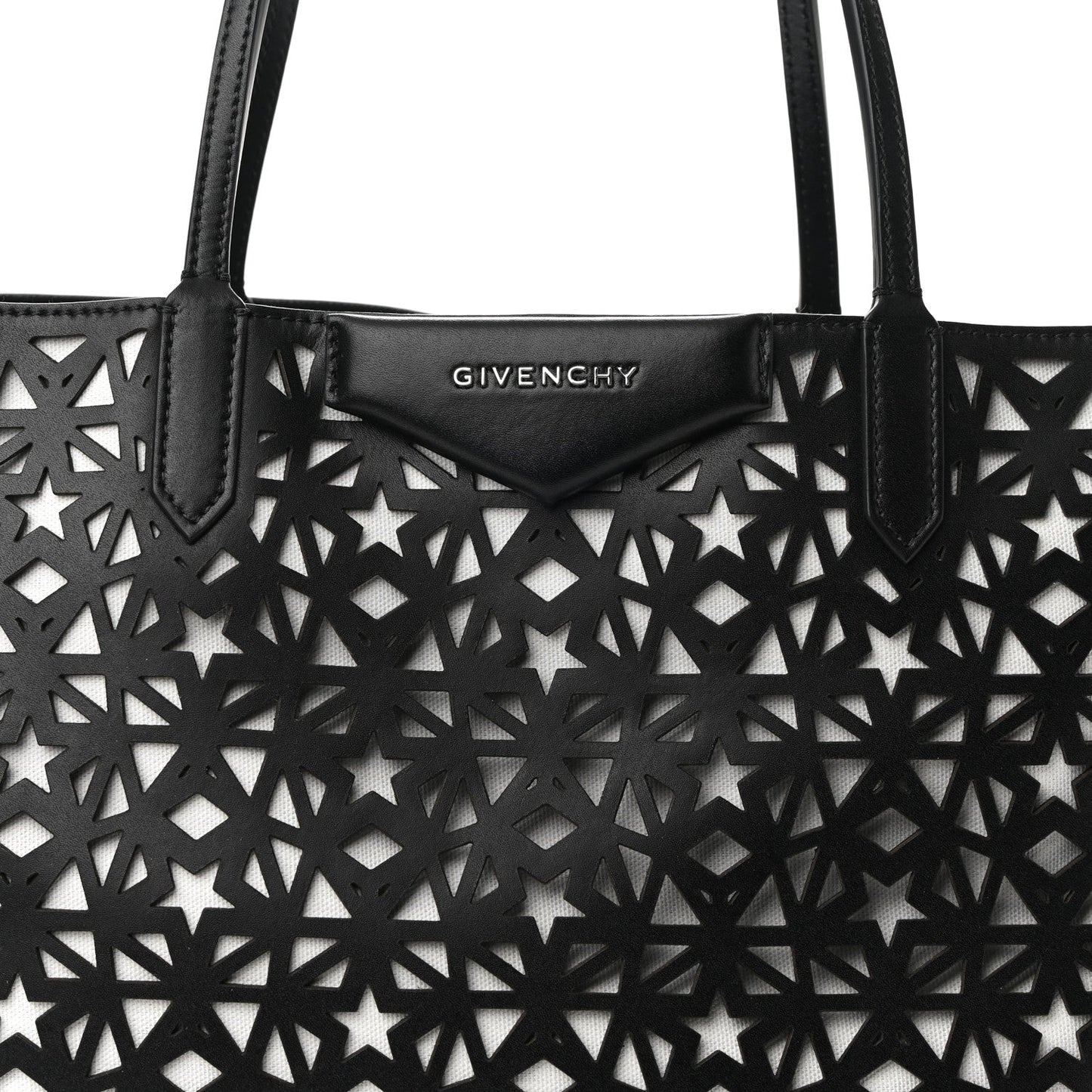 GIVENCHY PERFORATED LEATHER LARGE STAR ANTIGONA TOTE BAG
