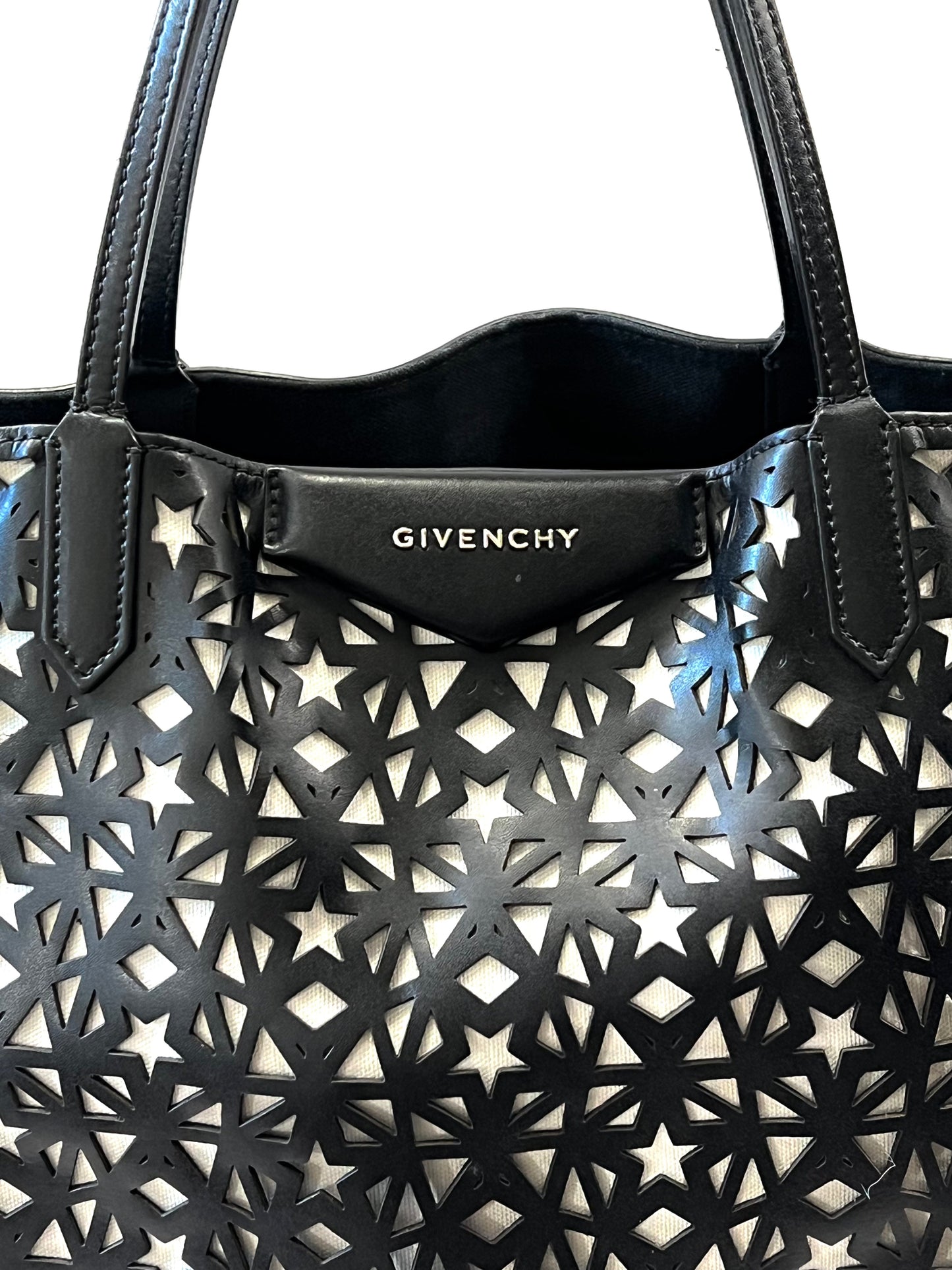 GIVENCHY PERFORATED LEATHER LARGE STAR ANTIGONA TOTE BAG