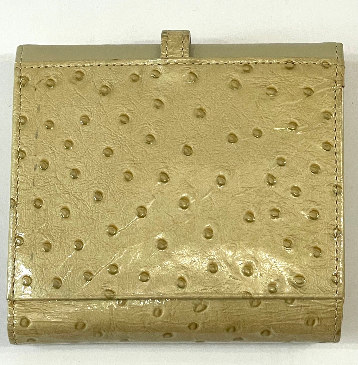 GIVENCHY VINTAGE OSTRICH LEATHER BI-FOLD WALLET