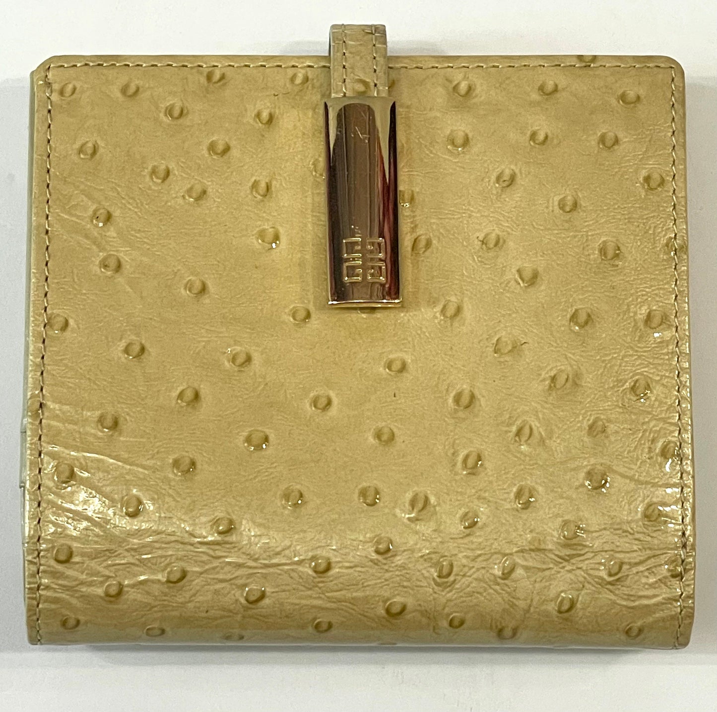 GIVENCHY VINTAGE OSTRICH LEATHER BI-FOLD WALLET