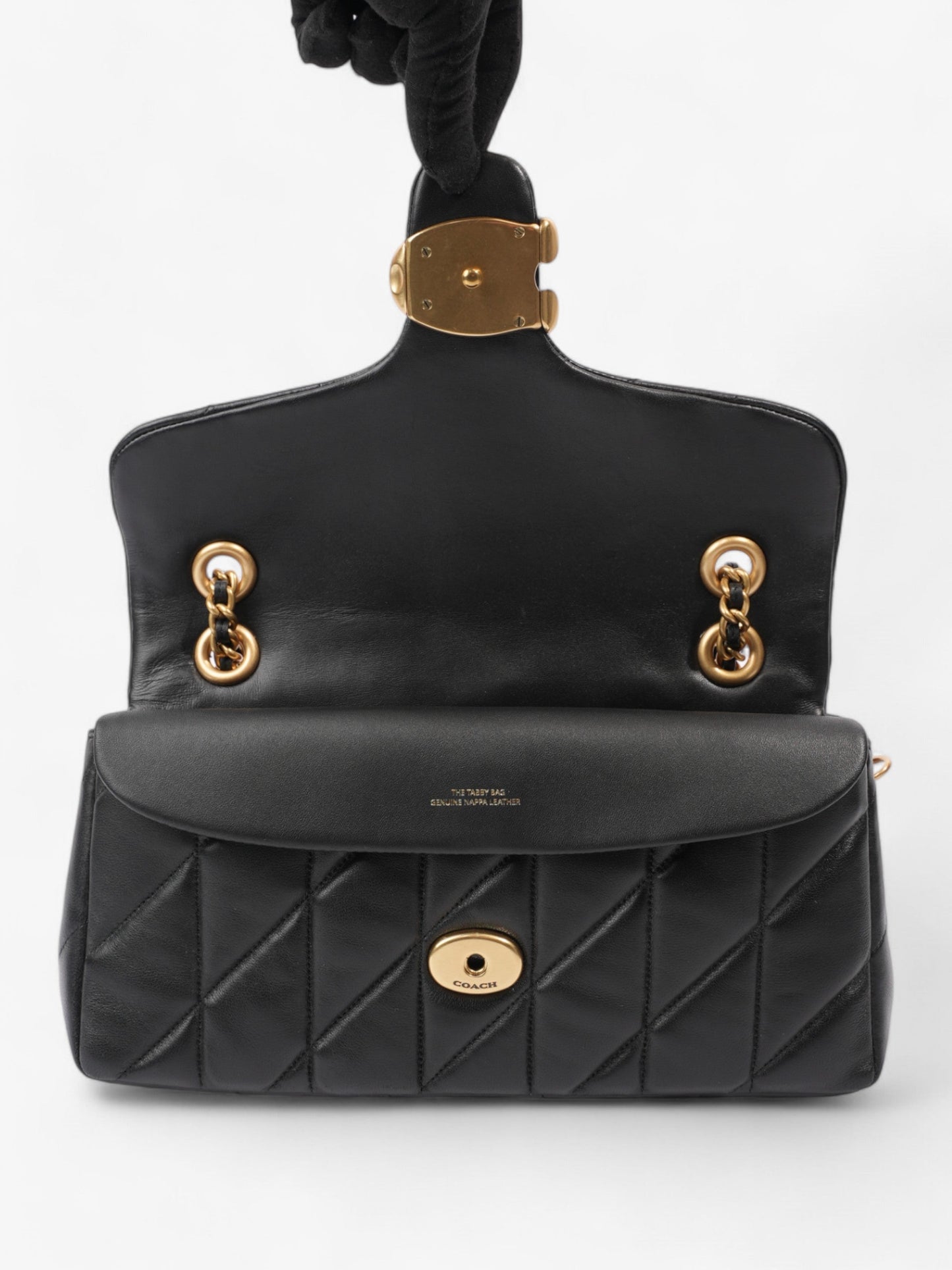 Coach Quilted Tabby Black Leather 26