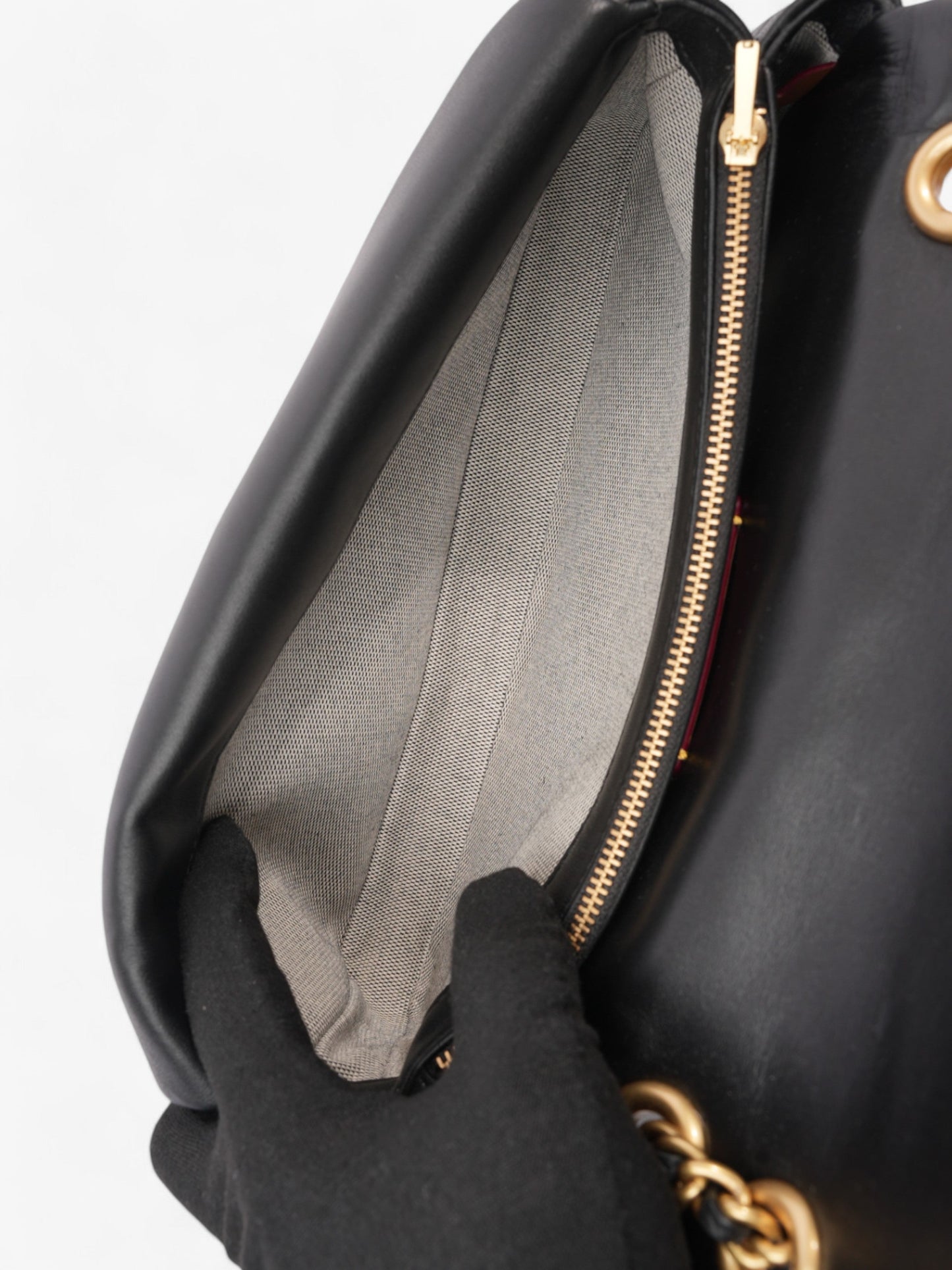 Coach Quilted Tabby Black Leather 26