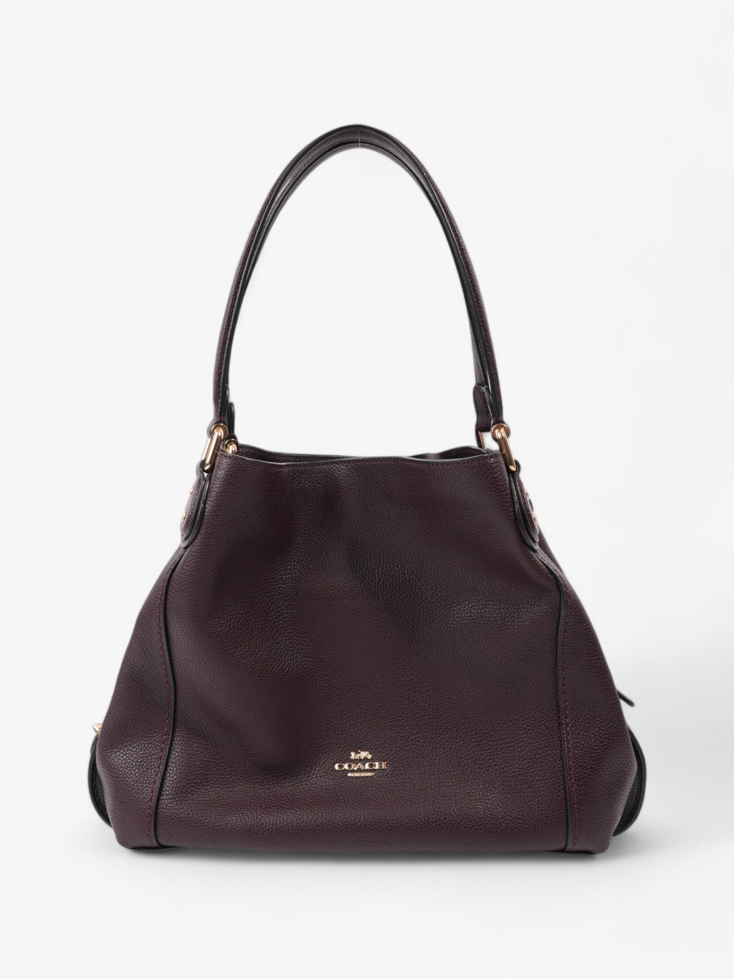 Coach Edie Burgundy Grained Leather 31