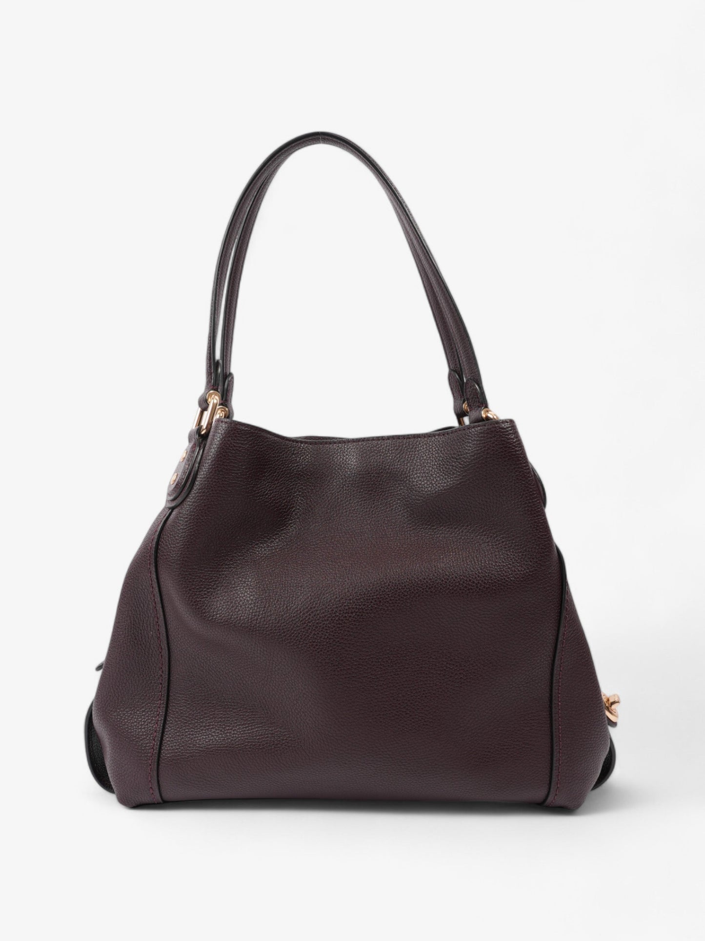 Coach Edie Burgundy Grained Leather 31
