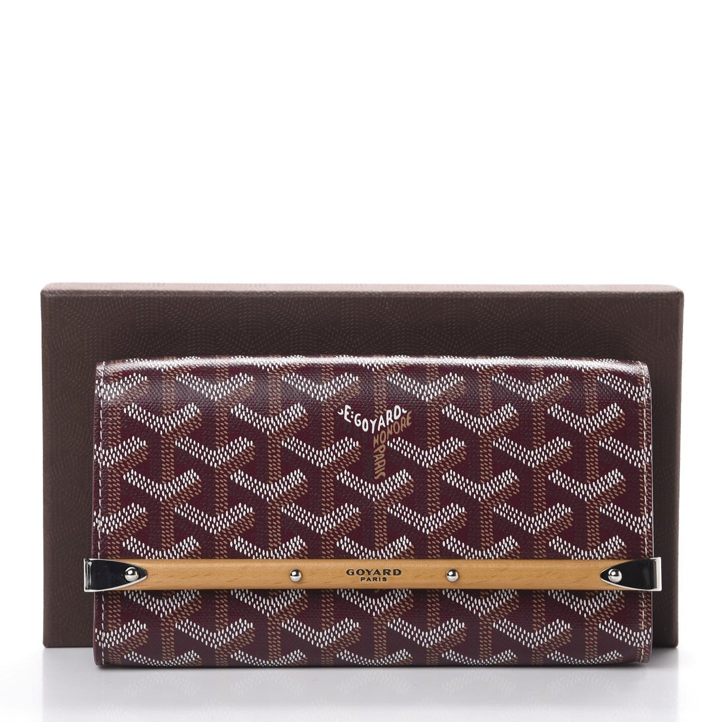 GOYARD GOYARDINE MONTE CARLO BOISE PM CLUTCH WITH SHOULDER STRAP