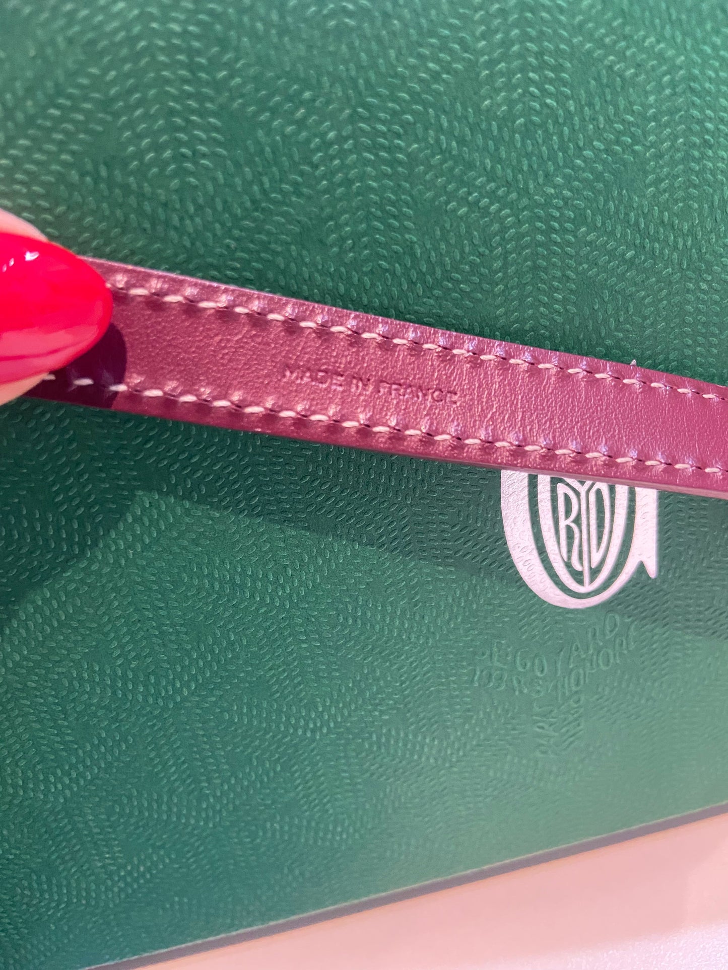 GOYARD GOYARDINE MONTE CARLO BOISE PM CLUTCH WITH SHOULDER STRAP