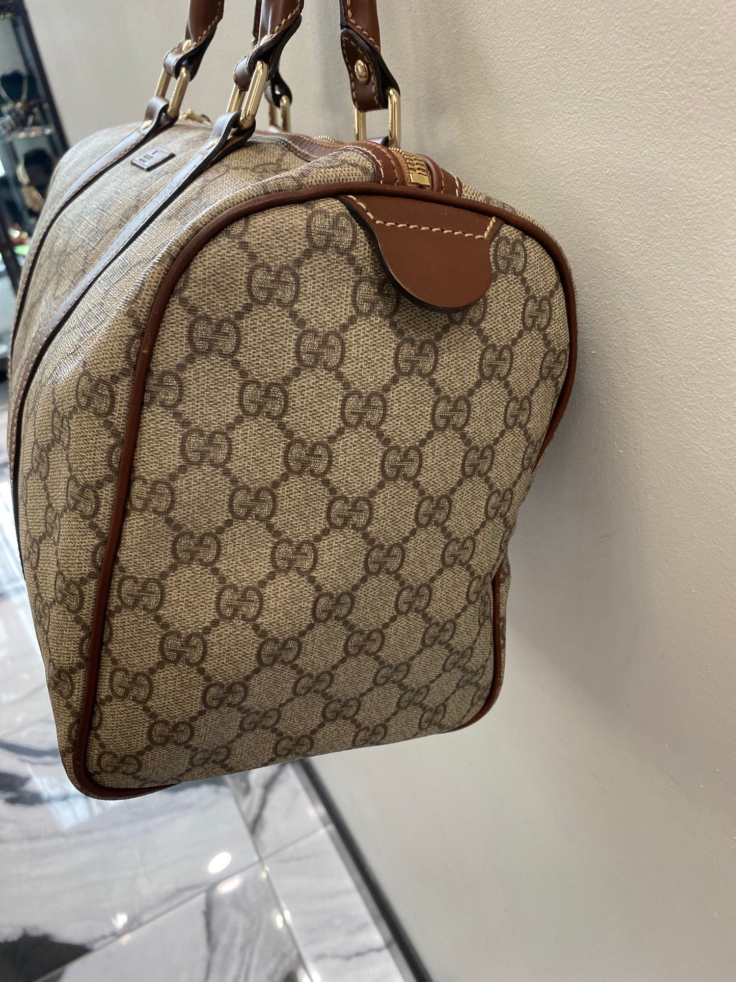 GUCCI MONOGRAM MEDIUM JOY BOSTON BAG