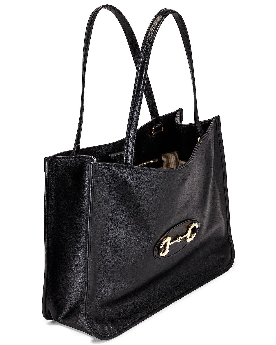 GUCCI 1955 MEDIUM HORSEBIT LEATHER TOTE BAG