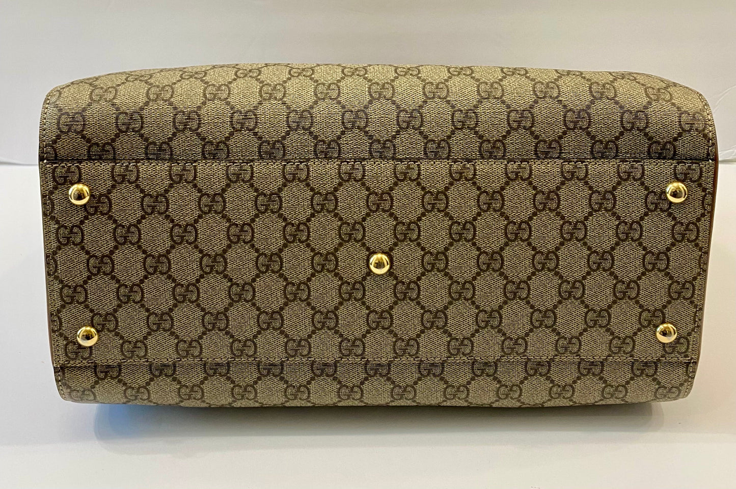 GUCCI GG SUPREME CANVAS BOSTON HANDBAG
