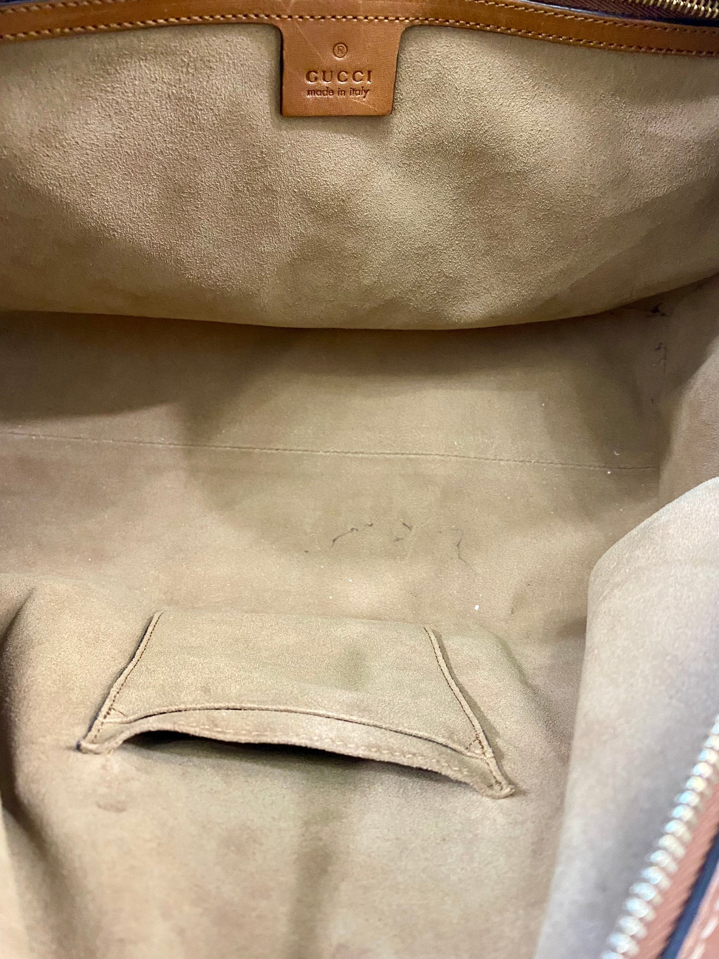 GUCCI GG SUPREME CANVAS BOSTON HANDBAG