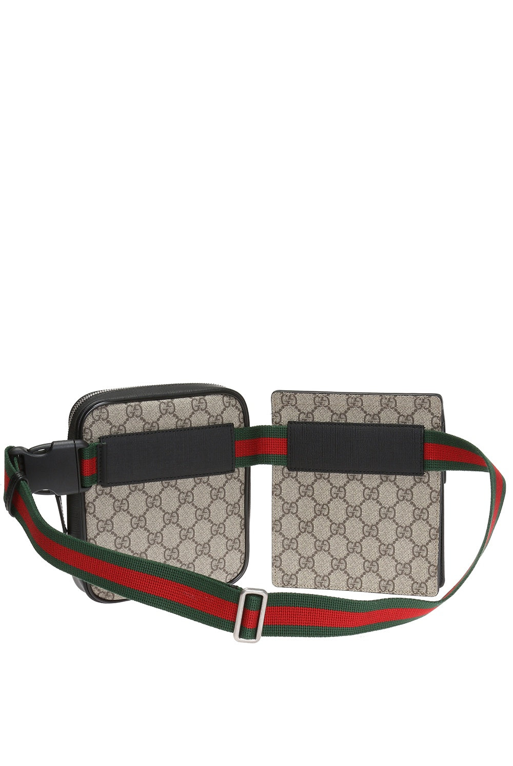 GUCCI GG SUPREME DOUBLE WEB BELT BAG