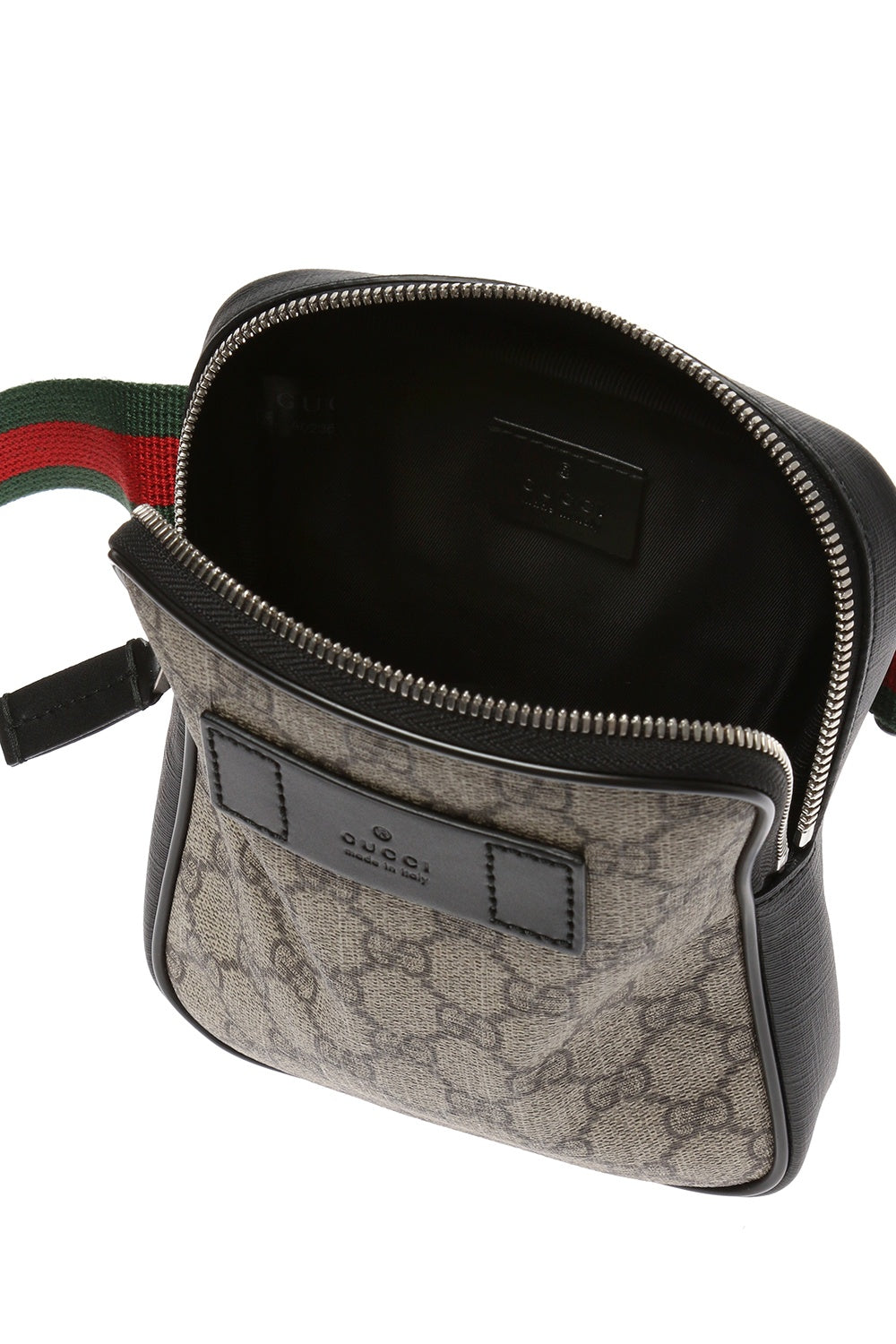 GUCCI GG SUPREME DOUBLE WEB BELT BAG