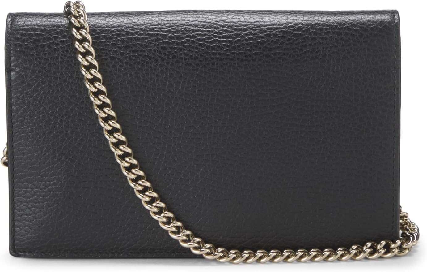 GUCCI CALFSKIN LEATHER INTERLOCKING G WALLET ON A CHAIN