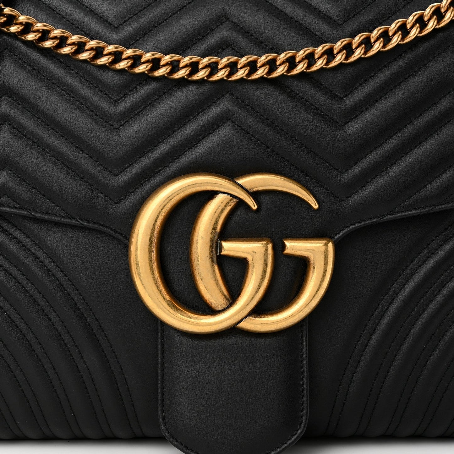 GUCCI GG MARMONT MATELASSE CALFSKIN LEATHER MAXI TOP HANDLE SHOULDER BAG