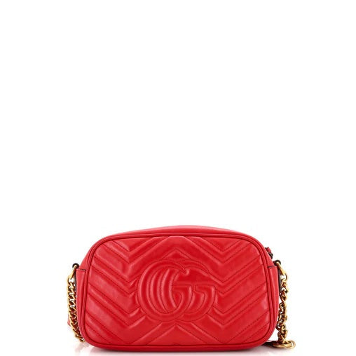 GUCCI GG MARMONT CALFSKIN LEATHER MATELASSE CROSSBODY