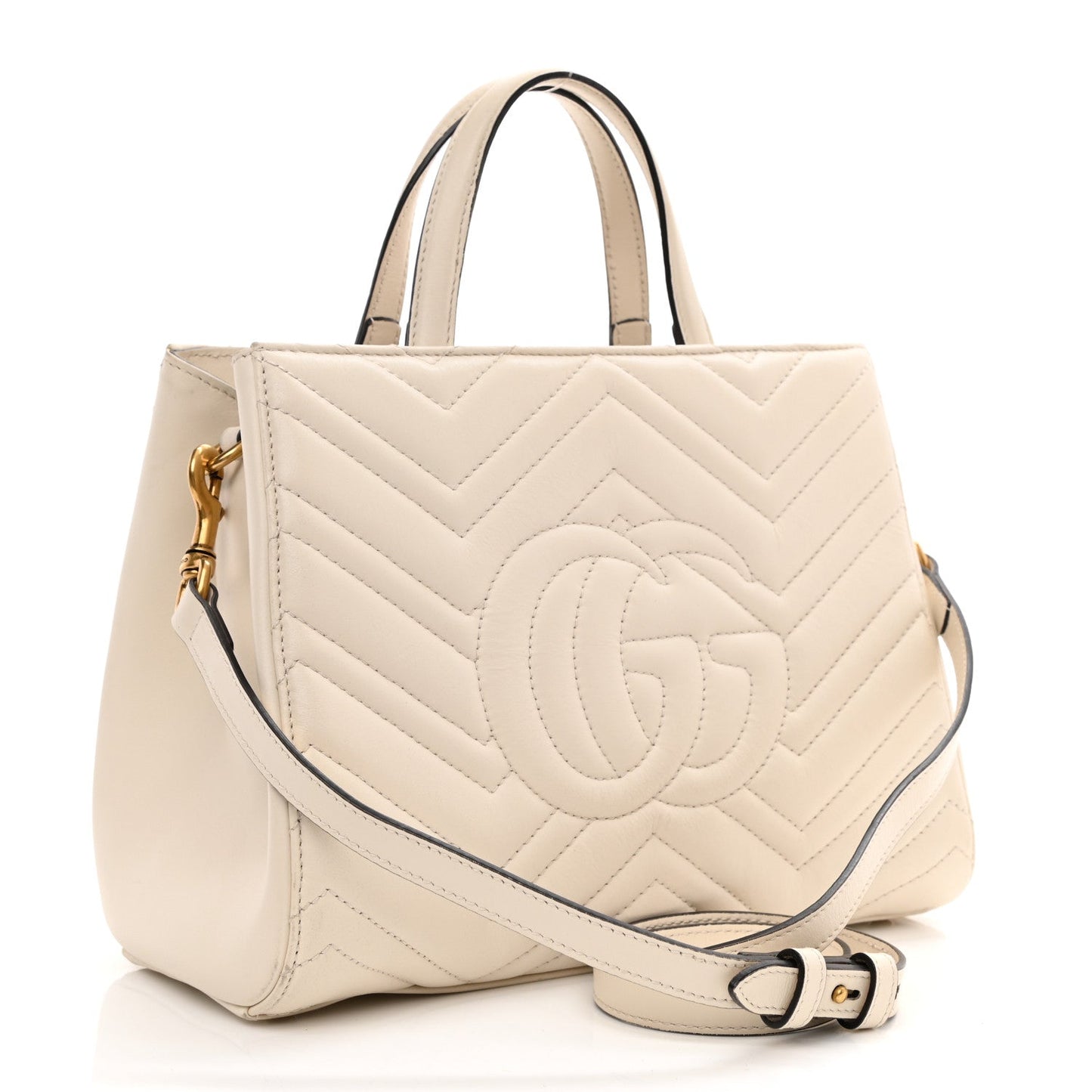 GUCCI GG MARMONT MATELASSE CALFSKIN LEATHER TOTE BAG
