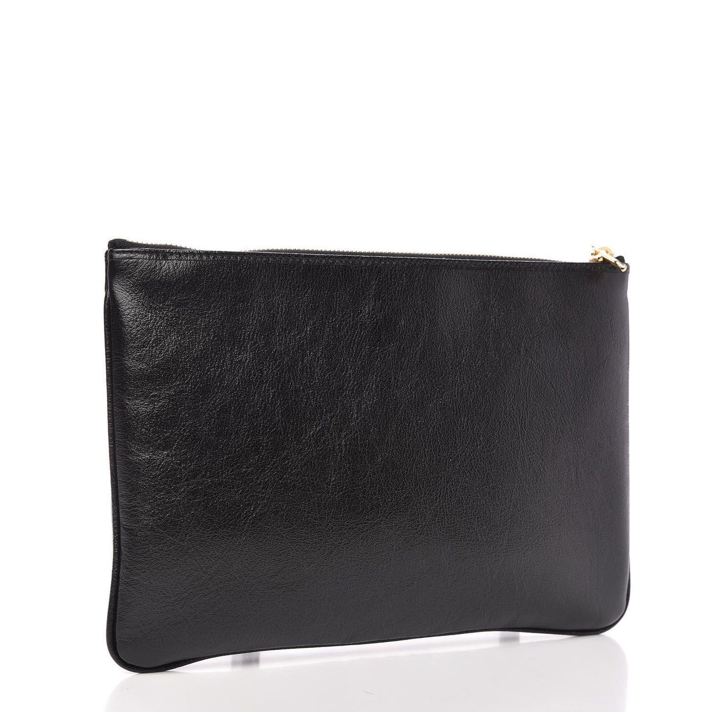 GUCCI CALFSKIN LEATHER WEB RAJAH CLUTCH BAG