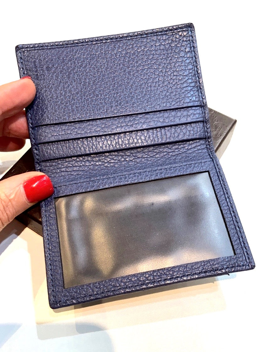 GUCCI CALFSKIN SWING TRAINPASS CARD CASE