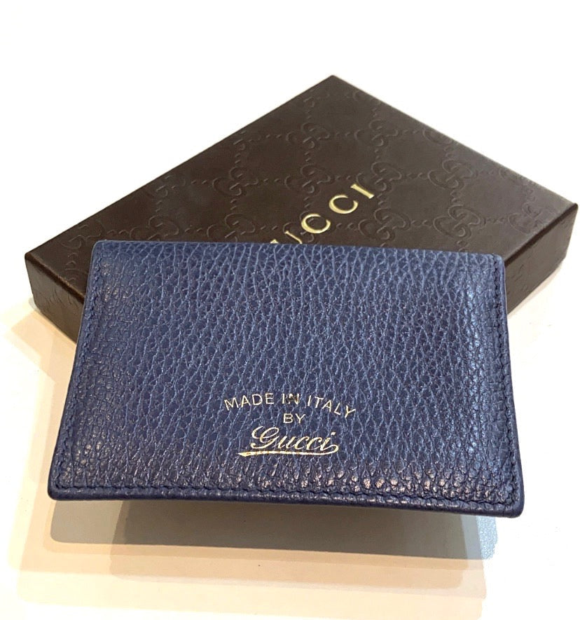 GUCCI CALFSKIN SWING TRAINPASS CARD CASE