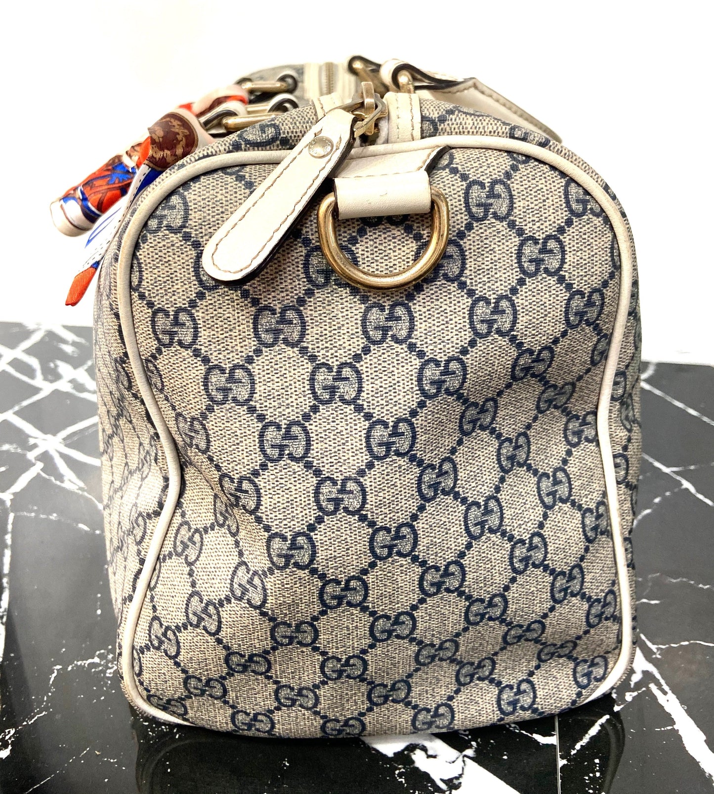 GUCCI GG SUPREME CANADIAN FLAG JOY BOSTON BAG