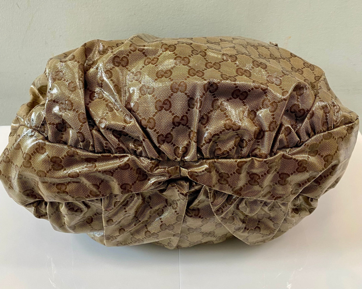 GUCCI CRYSTAL MONOGRAM HYSTERIA HOBO BAG