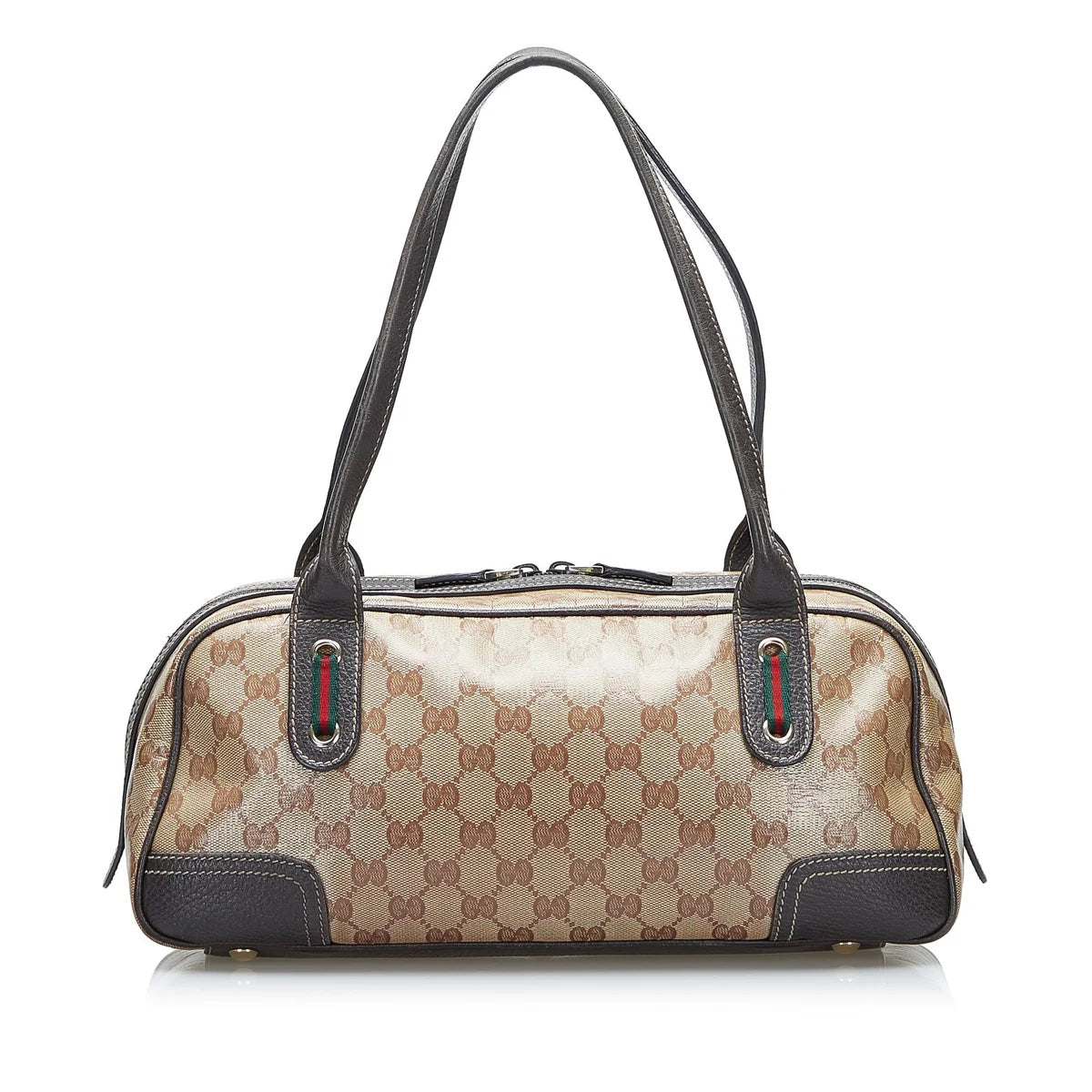 GUCCI GG CRYSTAL MONOGRAM WEB PRINCY SHOULDER BAG