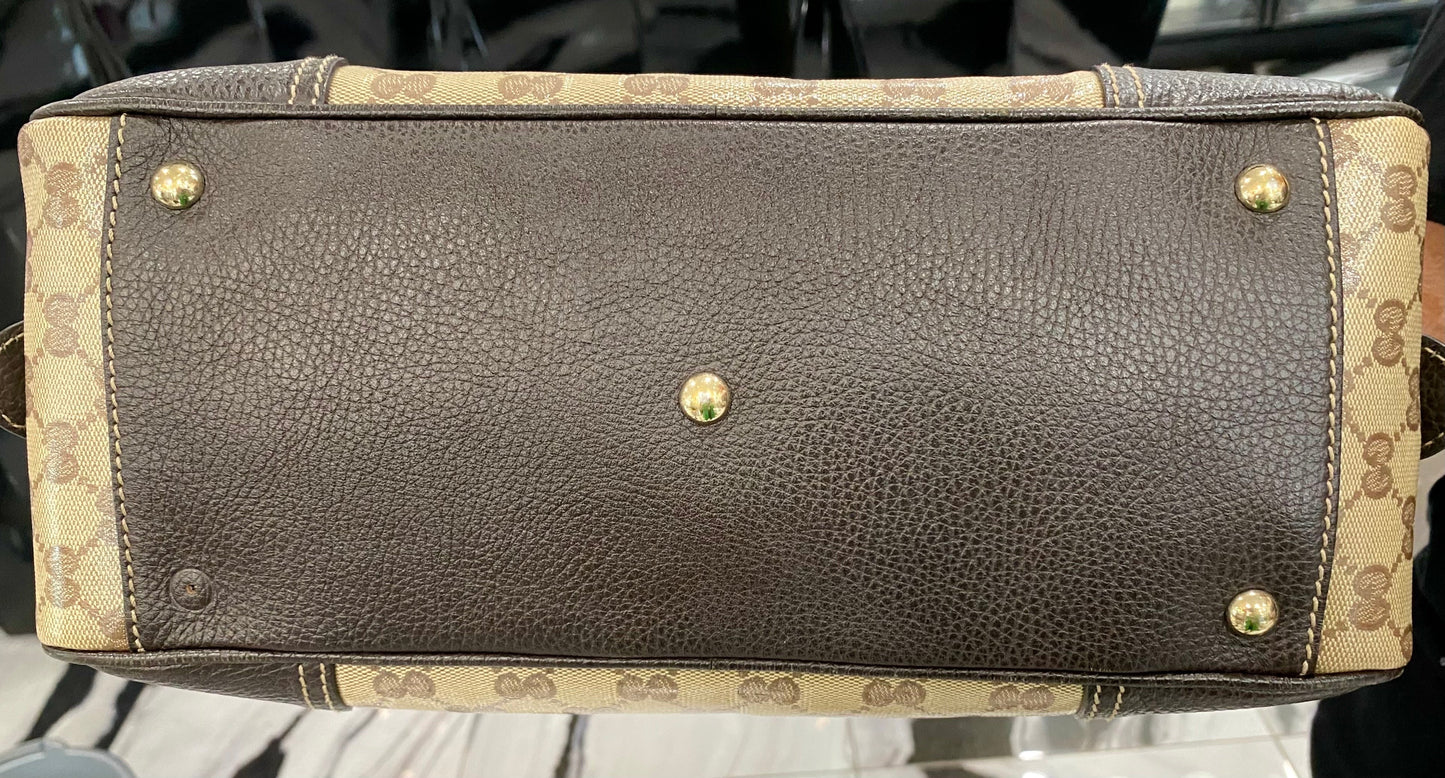 GUCCI GG CRYSTAL MONOGRAM WEB PRINCY SHOULDER BAG